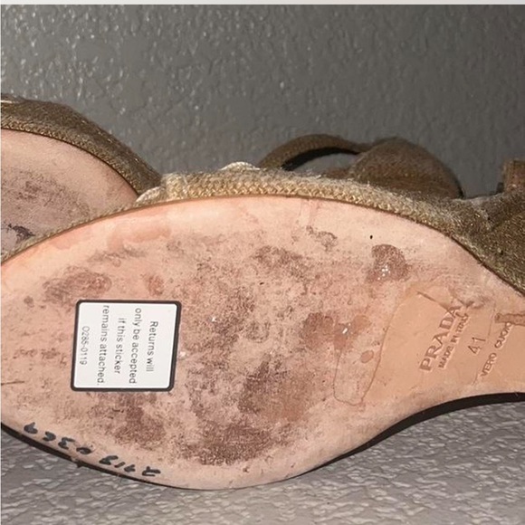 Prada tan wedges size 10.5 - Picture 3 of 6